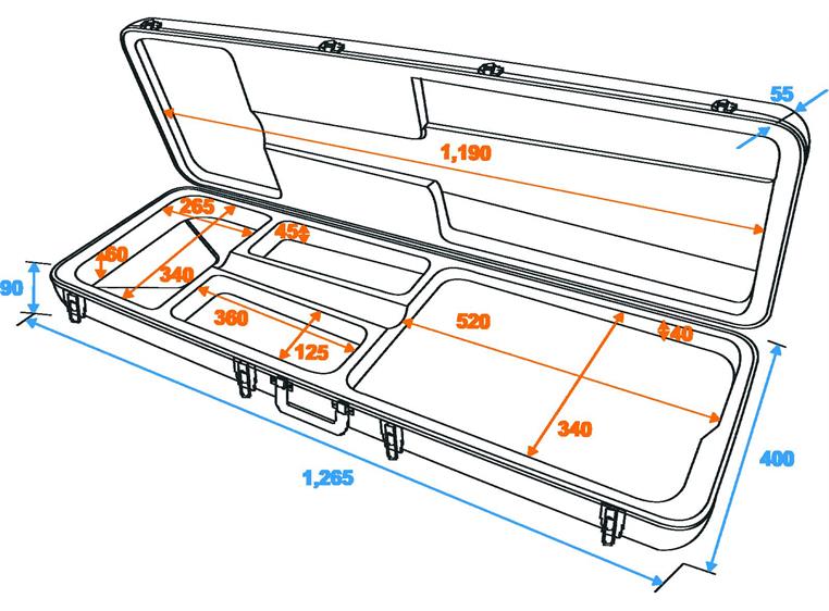 DIMAVERY ABS rectangle case for e-bass